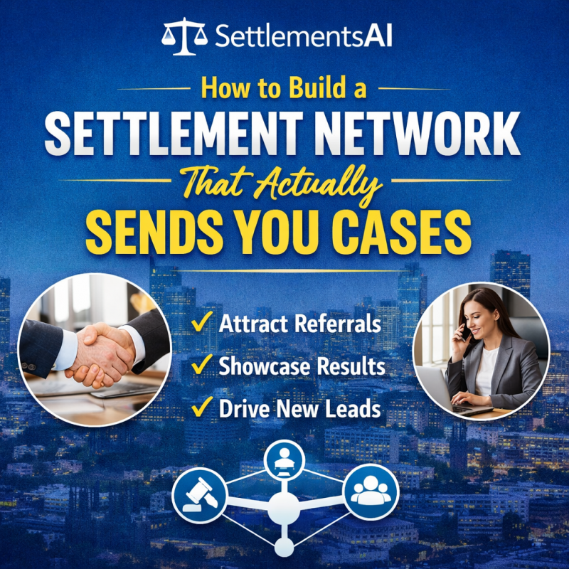 How to Build a Settlement Network That Actually Sends You Cases